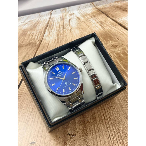 Наручные часы Orient Automatic с синим циферблатом и автоматическим подзаводом
