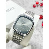 Наручные часы Casio Quartz с серебристым циферблатом и черным корпусом