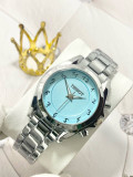 Наручные часы Tissot с голубым циферблатом и серебряным корпусом