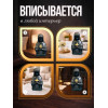 Статуэтка декор девушка с крестом бронзового цвета