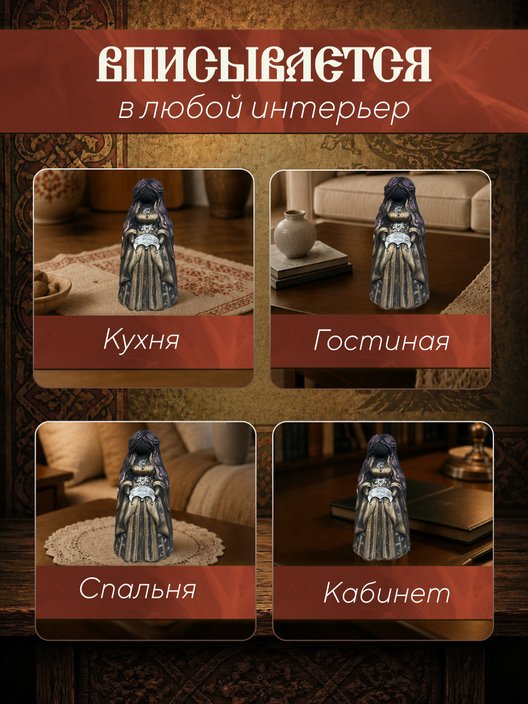 Статуэтка Берегиня Лунница бронзового цвета